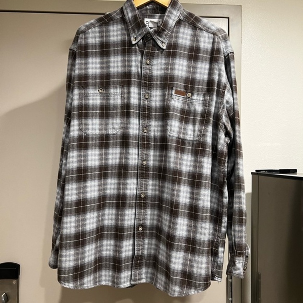 Carhartt Shirt Mens XL Plaid Outdoors Workwear Casual Camp Hiking